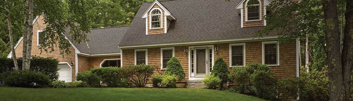 House with monogram siding